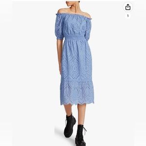 Betsey Johnson Cotton Eyelet Midi dress. Size Medium. New with tags.